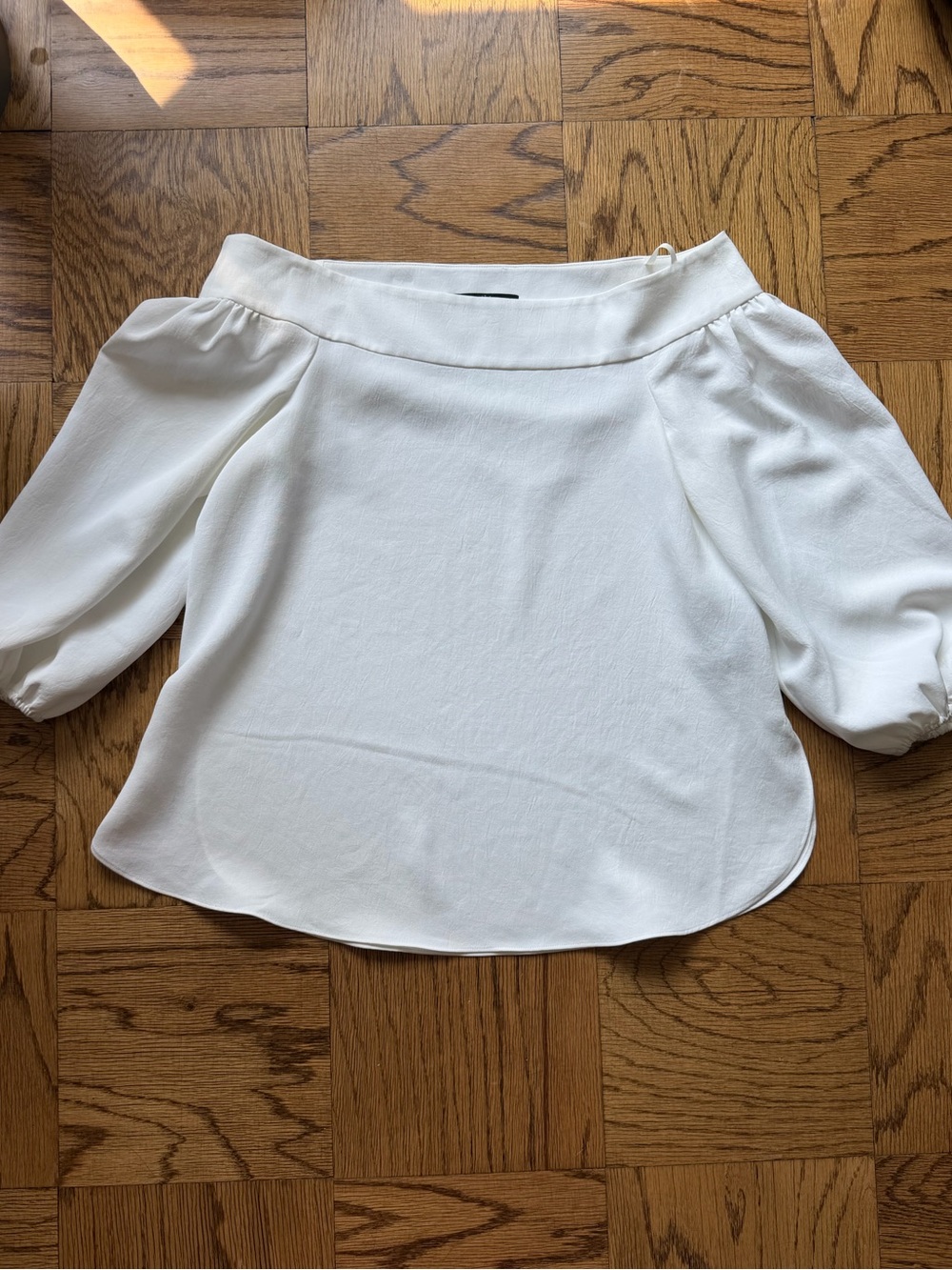 White Tibi off the shoulder blouse 6